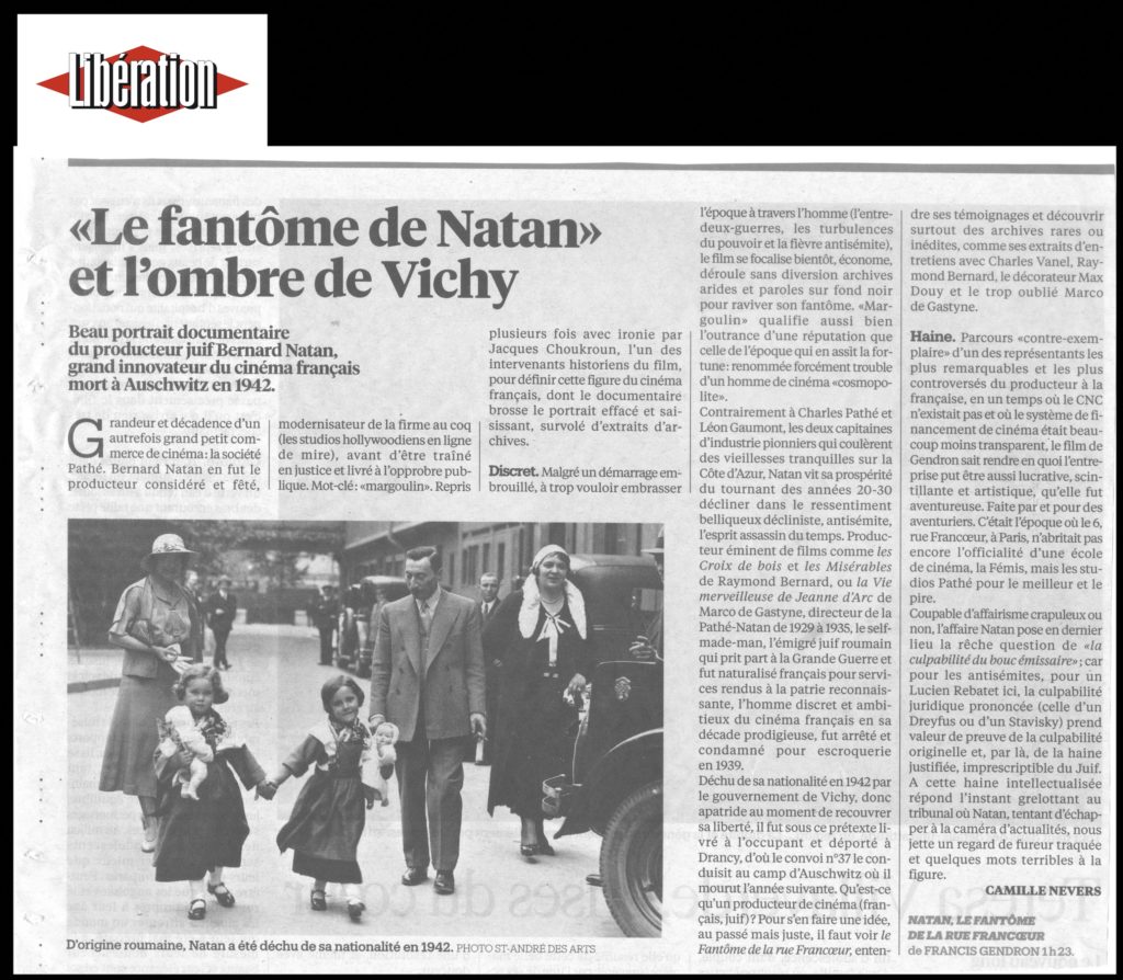 Article Natan Libération
