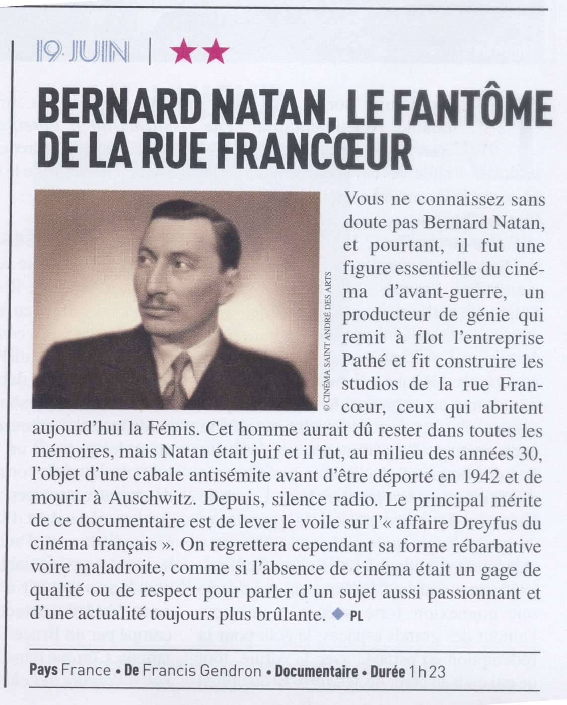 Article Première Natan