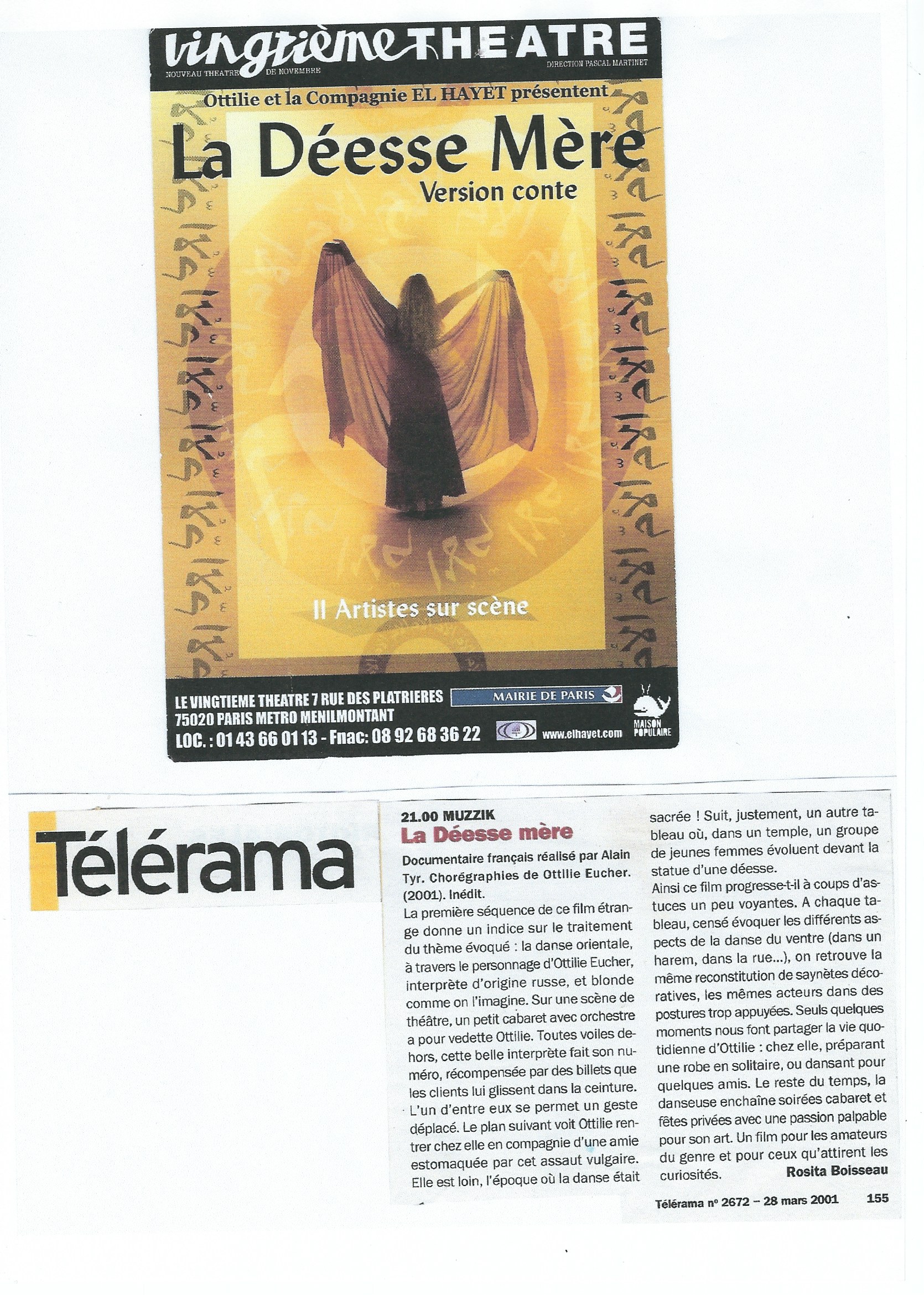 télérama 2001 la déesse mère